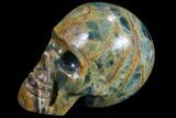 Carved, Blue Calcite Skull - Argentina #80875-2